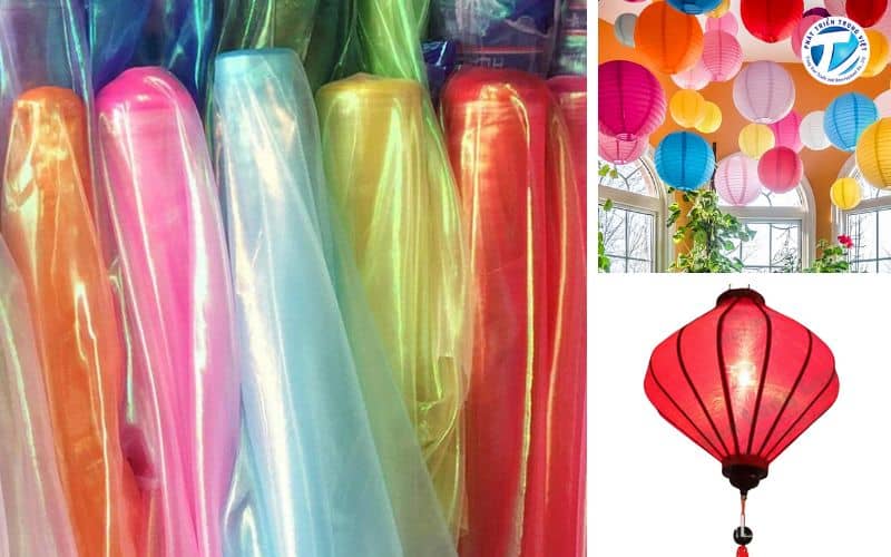 Hình ảnh vài voan làm lồng đèn